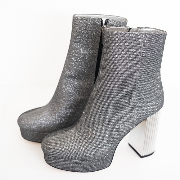 MICHAEL Michael Kors Shoes - MICHAEL Michael Kors.Silver Platform Booties.Sz 8.5.